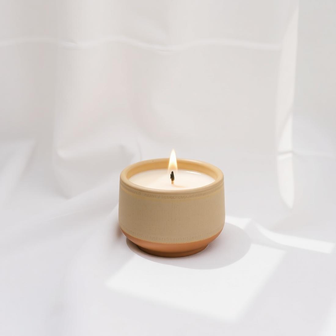 Vela Cerâmica Bauru — Flor de Algodão
